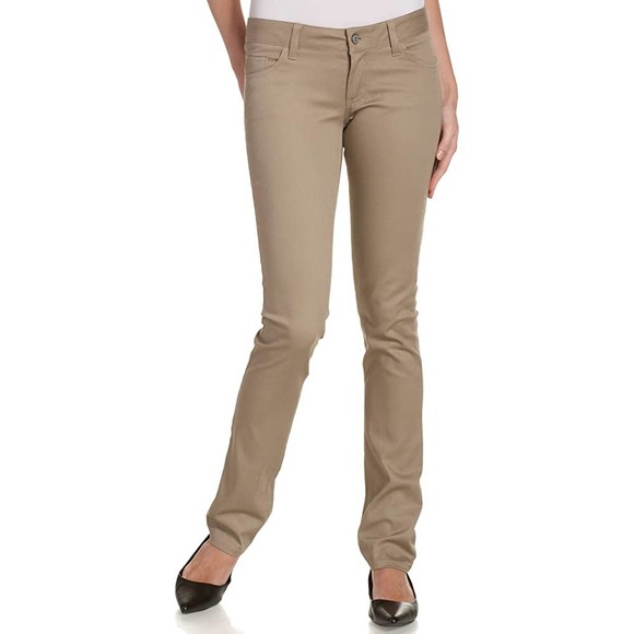 Dickies Pants - Dickies Girl Junior's Classic 5 Pocket Skinny Khaki Pant Uniform Size 1